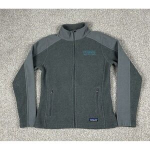 Patagonia Jacket Womens Small Gray Full Synchilla Fleece Company Logo‎ Outdoors